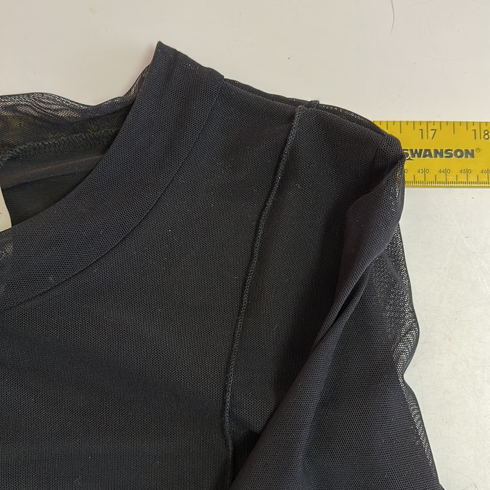 Cynthia Ashby size Large Calliope Dress black NWT knit mesh lined layers - Picture 8 of 12